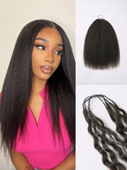 Kinky Straight Human Hair Wig - Blonde | 10"-28"