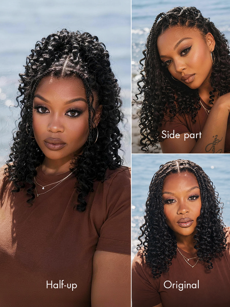 HD Lace Braided T-Part Lace Human Hair Wig | 8"-14"