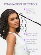 HD Lace Braided T-Part Lace Human Hair Wig | 8"-14"