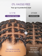 HD Lace Braided T-Part Lace Human Hair Wig | 8"-14"