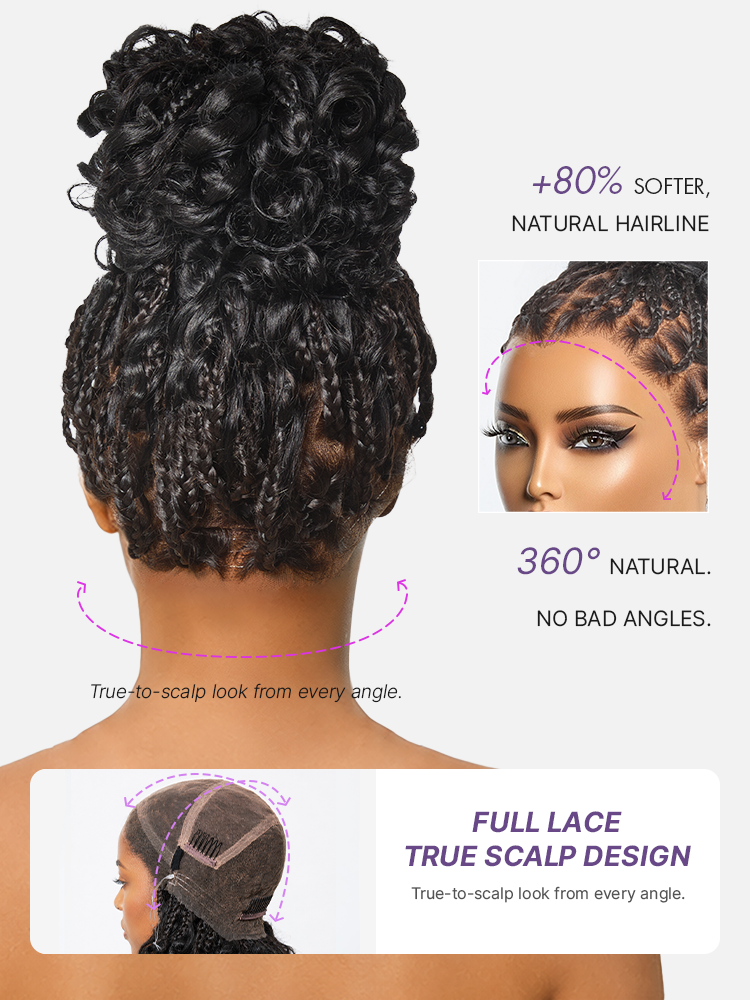 HD Lace Braided T-Part Lace Human Hair Wig | 8"-14"