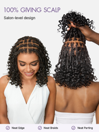 HD Lace Braided T-Part Lace Human Hair Wig | 8"-14"