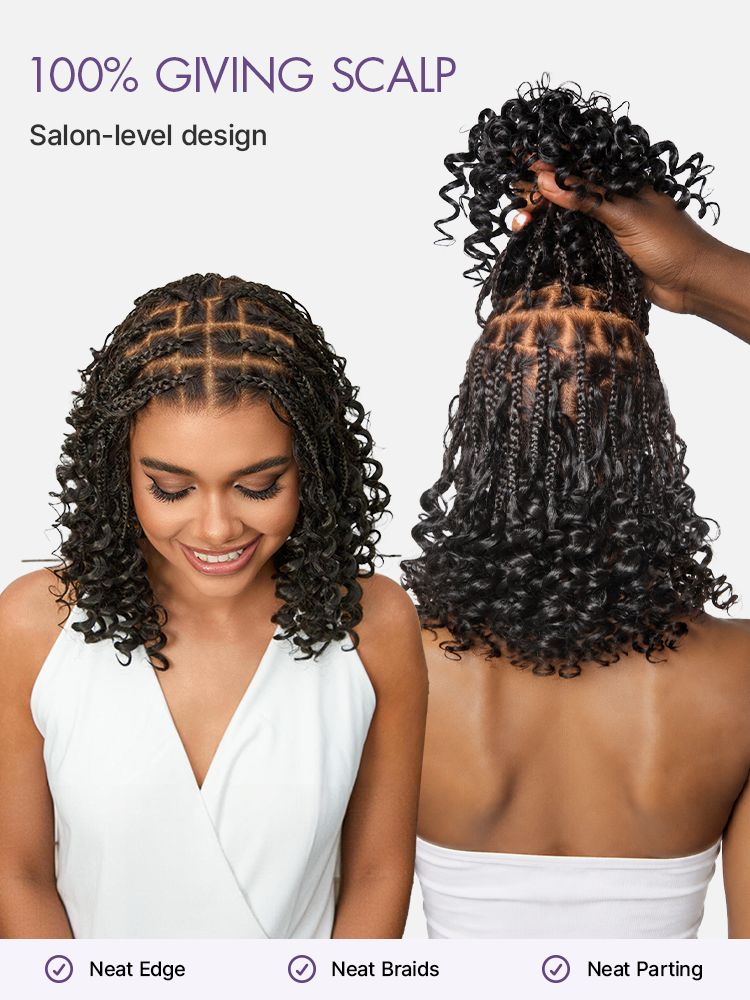 HD Lace Braided T-Part Lace Human Hair Wig | 8"-14"