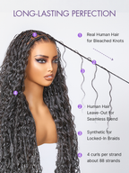 HD Lace Braided Full Lace Human Hair Wig - Grey | 10"-28"