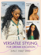 Glueless Water Wave Human Hair Wig 180% Density | 10"-28"