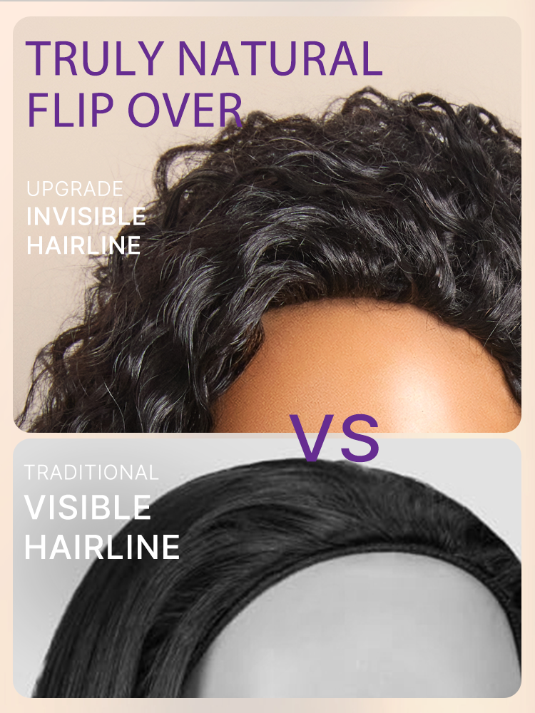 Glueless Water Wave Human Hair Wig 180% Density | 10"-28"