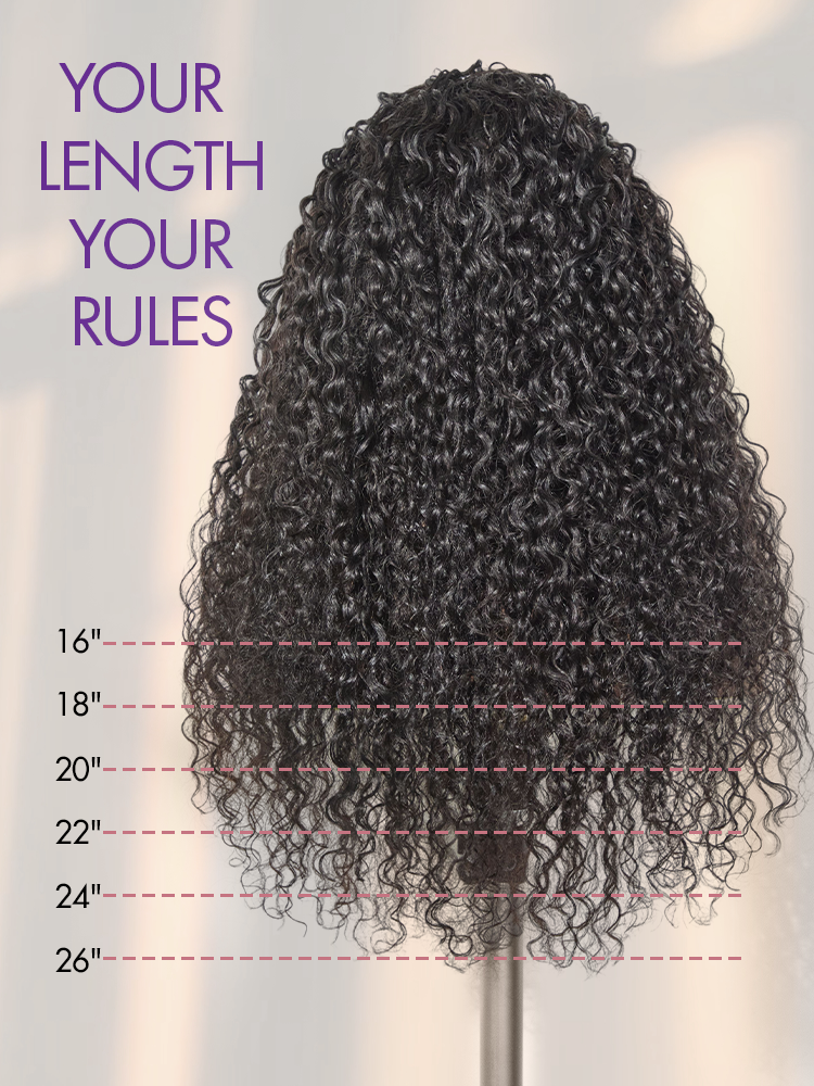 Glueless Water Wave Human Hair Wig 180% Density | 10"-28"