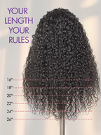 Glueless Water Wave Human Hair Wig 180% Density | 10"-28"