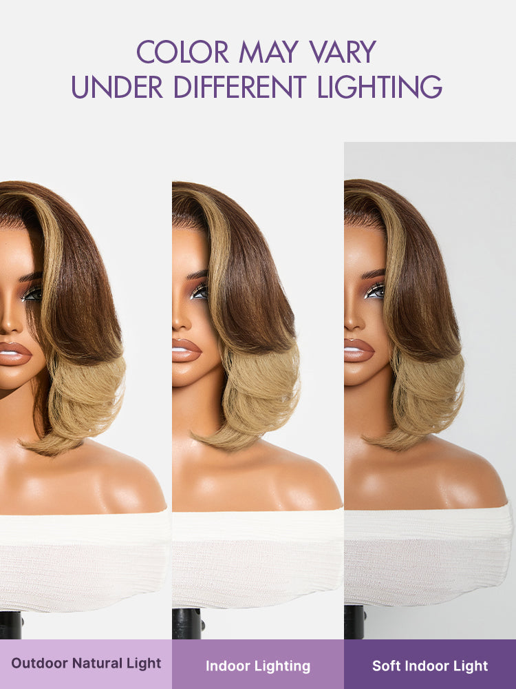 Glueless Layered T-Part Lace Human Hair Wig - Red | 8"-14"