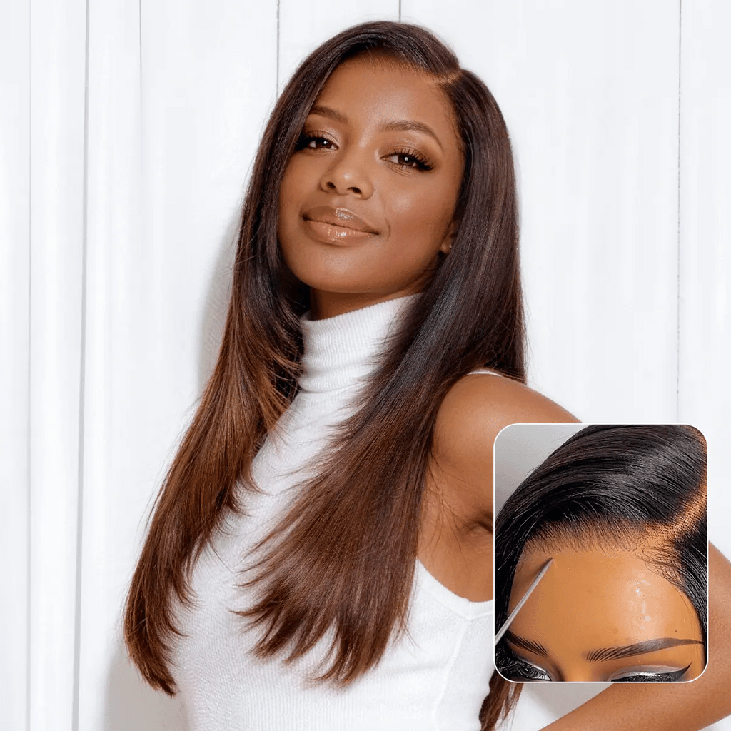 Glueless HD Lace Layered T-Part Lace Human Hair Wig - Red 180% Density | 10"-28"