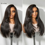 Glueless HD Lace Kinky Straight T-Part Lace Human Hair Wig 180% Density | 10"-28"