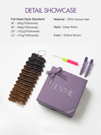 Deep Wave Human Hair Wig - Ombre | 10"-28"