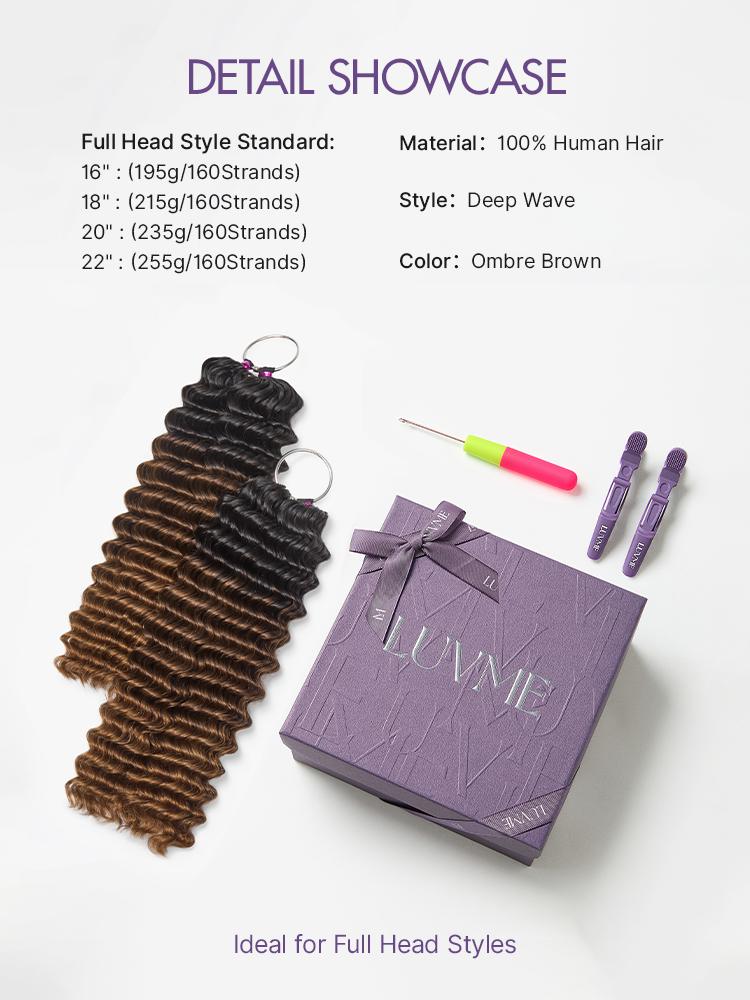 Deep Wave Human Hair Wig - Ombre | 10"-28"