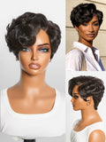 Glueless HD Lace Pixie T-Part Lace Human Hair Wig - Grey | 8"-14"