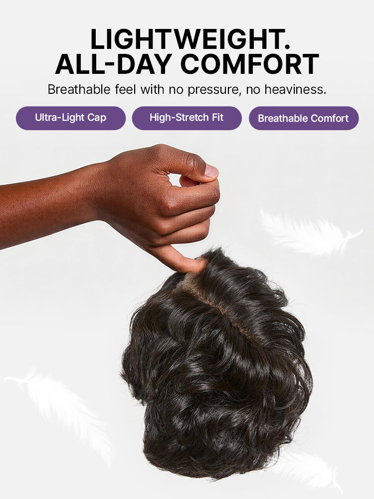 Glueless HD Lace Pixie T-Part Lace Human Hair Wig - Grey | 8"-14"