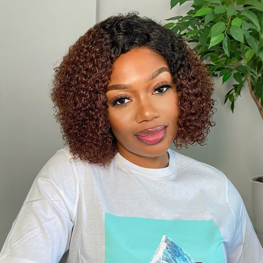 Glueless HD Lace Loose Wave T-Part Lace Human Hair Wig - Ombre | 10"