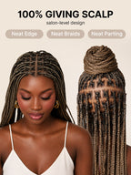 HD Lace Braided T-Part Lace Human Hair Wig - Blonde | 10"-28"