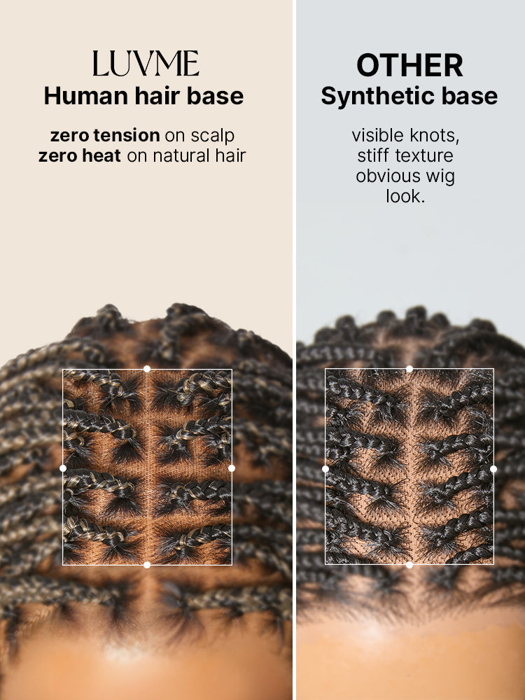 HD Lace Braided T-Part Lace Human Hair Wig - Blonde | 10"-28"