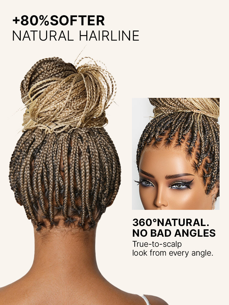 HD Lace Braided T-Part Lace Human Hair Wig - Blonde | 10"-28"