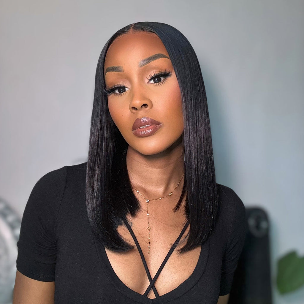 Bob 4X4 Closure Human Hair Wig | 12"-14"