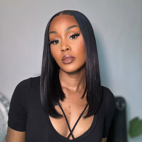 Bob 4X4 Closure Human Hair Wig | 12"-14"