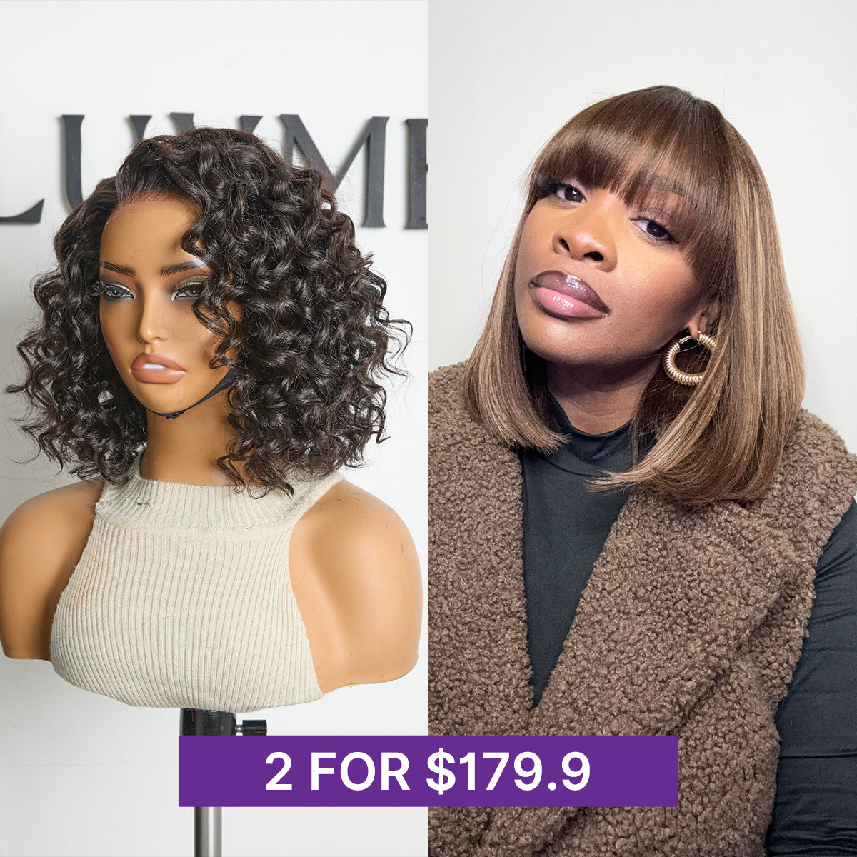 Glueless Bob 13X4 Frontal Human Hair Wig - Highlight | 12"