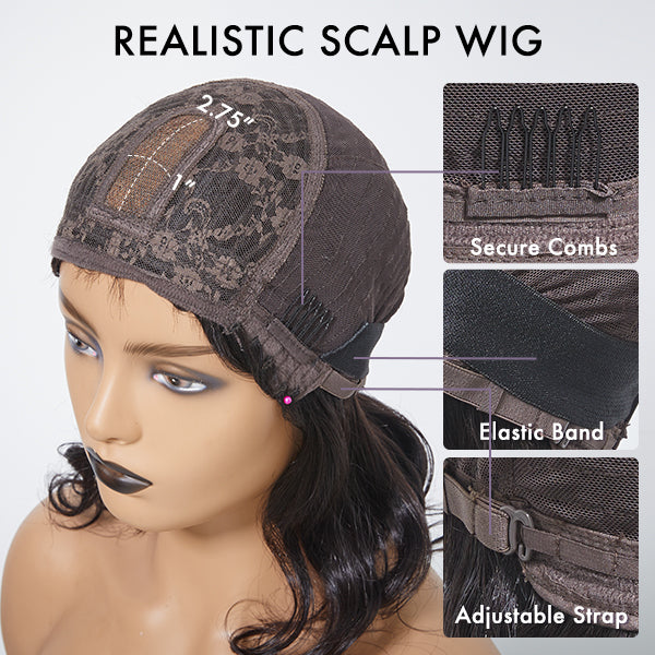 Glueless HD Lace Loose Wave T-Part Lace Human Hair Wig - Ombre | 10"