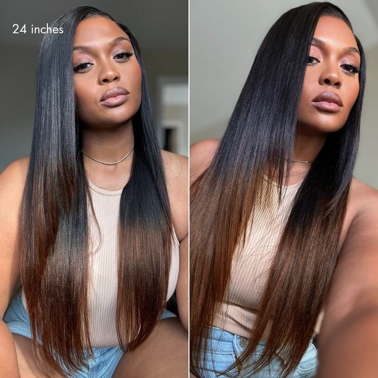 Glueless HD Lace Layered T-Part Lace Human Hair Wig - Grey | 8"-14"