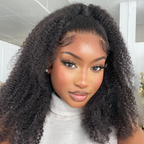 HD Lace Curly T-Part Lace Human Hair Wig | 10"-28"