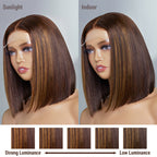 Glueless Bob 4X4 Closure Human Hair Wig - Highlight | 8"-14"