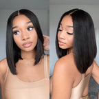 Glueless Bob 4X4 Closure Human Hair Wig - Blonde | 8"-14"