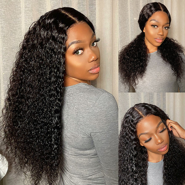 Glueless Curly 4X4 Closure Human Hair Wig | 8"-14"