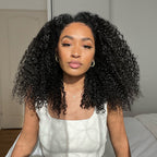 Glueless Curly V-Part Human Hair Wig | 8"-14"