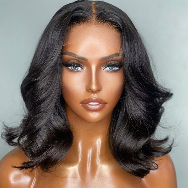 Glueless Loose Wave 5X5 Closure Human Hair Wig - Grey | 8"-14"