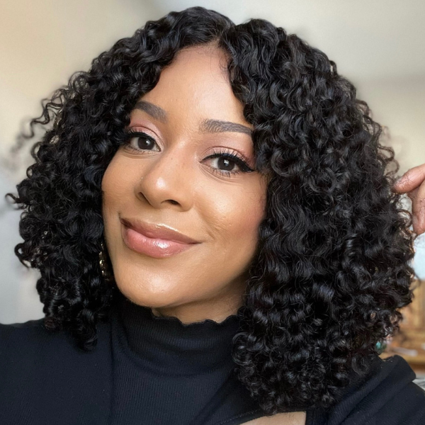 Glueless HD Lace Curly T-Part Lace Human Hair Wig | 8"-14"