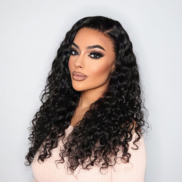 HD Lace Curly T-Part Lace Human Hair Wig | 8"-14"