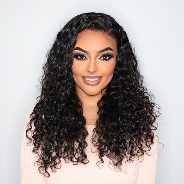 HD Lace Curly T-Part Lace Human Hair Wig | 8"-14"