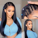 Glueless HD Lace Straight T-Part Lace Human Hair Wig - Blonde 200% Density | 10"-28"