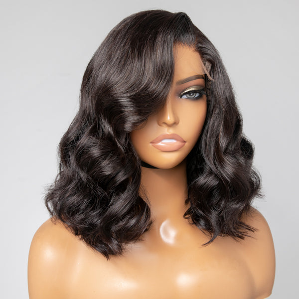 Glueless HD Lace Loose Wave T-Part Lace Human Hair Wig - Grey | 10"-28"