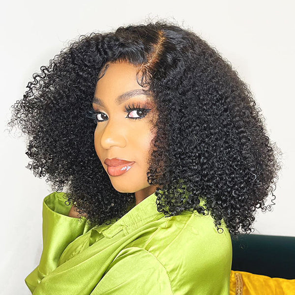 Glueless Curly 5X5 Closure Human Hair Wig | 8"-14"