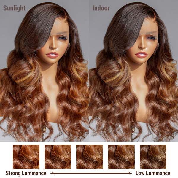 Glueless Body Wave 13X4 Frontal Human Hair Wig - Red | 10"-28"