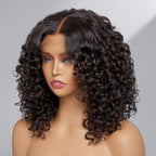 Glueless Curly 4X4 Closure Human Hair Wig | 12"