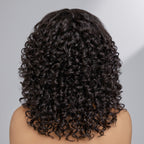 Glueless Curly 4X4 Closure Human Hair Wig | 12"