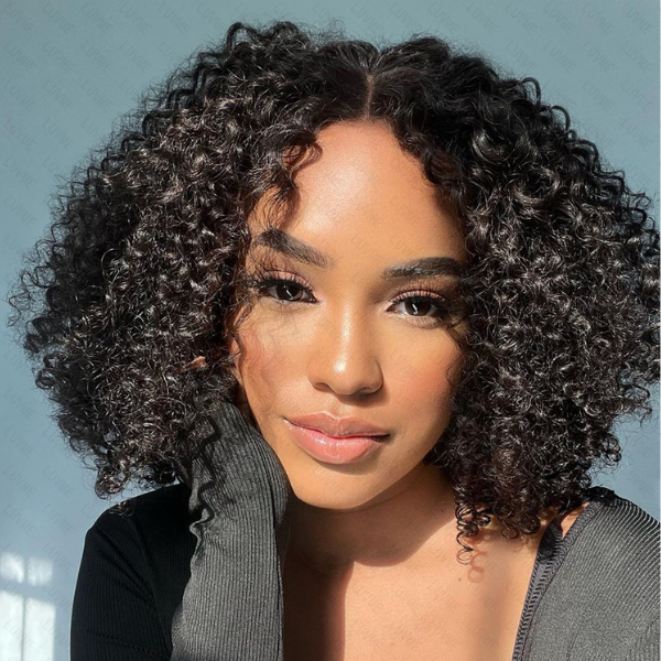 Glueless HD Lace Curly T-Part Lace Human Hair Wig | 8"-14"