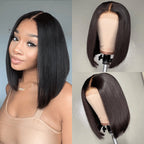 Glueless Bob 4X4 Closure Human Hair Wig - Blonde | 8"-14"