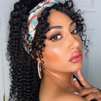 Glueless Curly Human Hair Wig with Bangs | 8"-14"