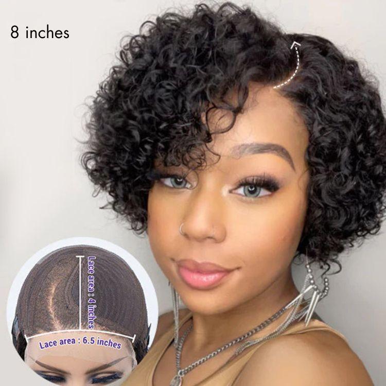 Glueless HD Lace Pixie T-Part Lace Human Hair Wig | 8"-14"