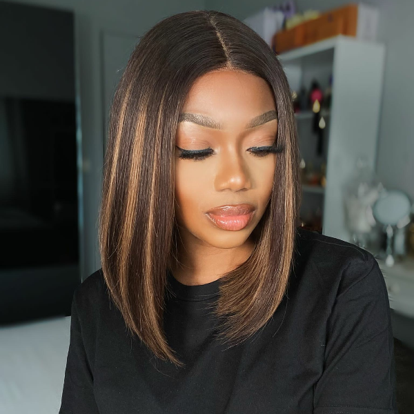 Glueless Bob 4X4 Closure Human Hair Wig - Red | 8"-14"