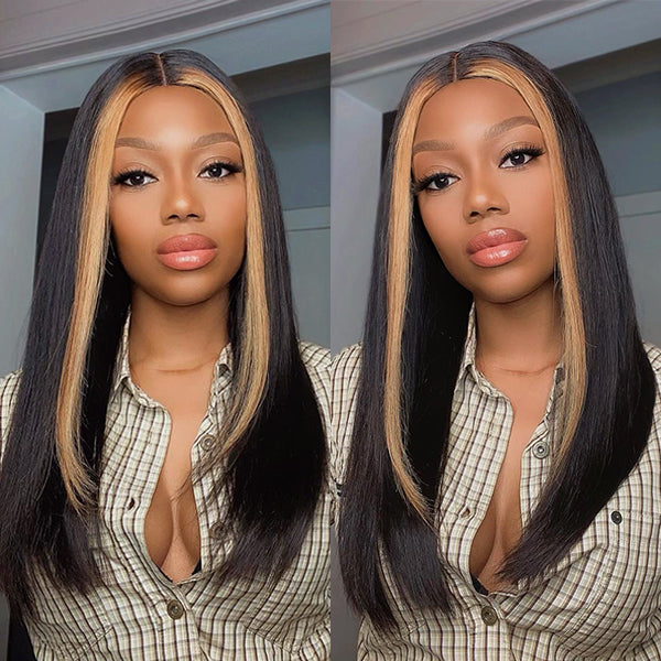 Straight T-Part Lace Human Hair Wig - Red | 8"-14"