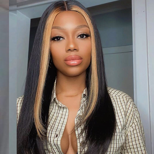 Straight T-Part Lace Human Hair Wig - Red | 8"-14"